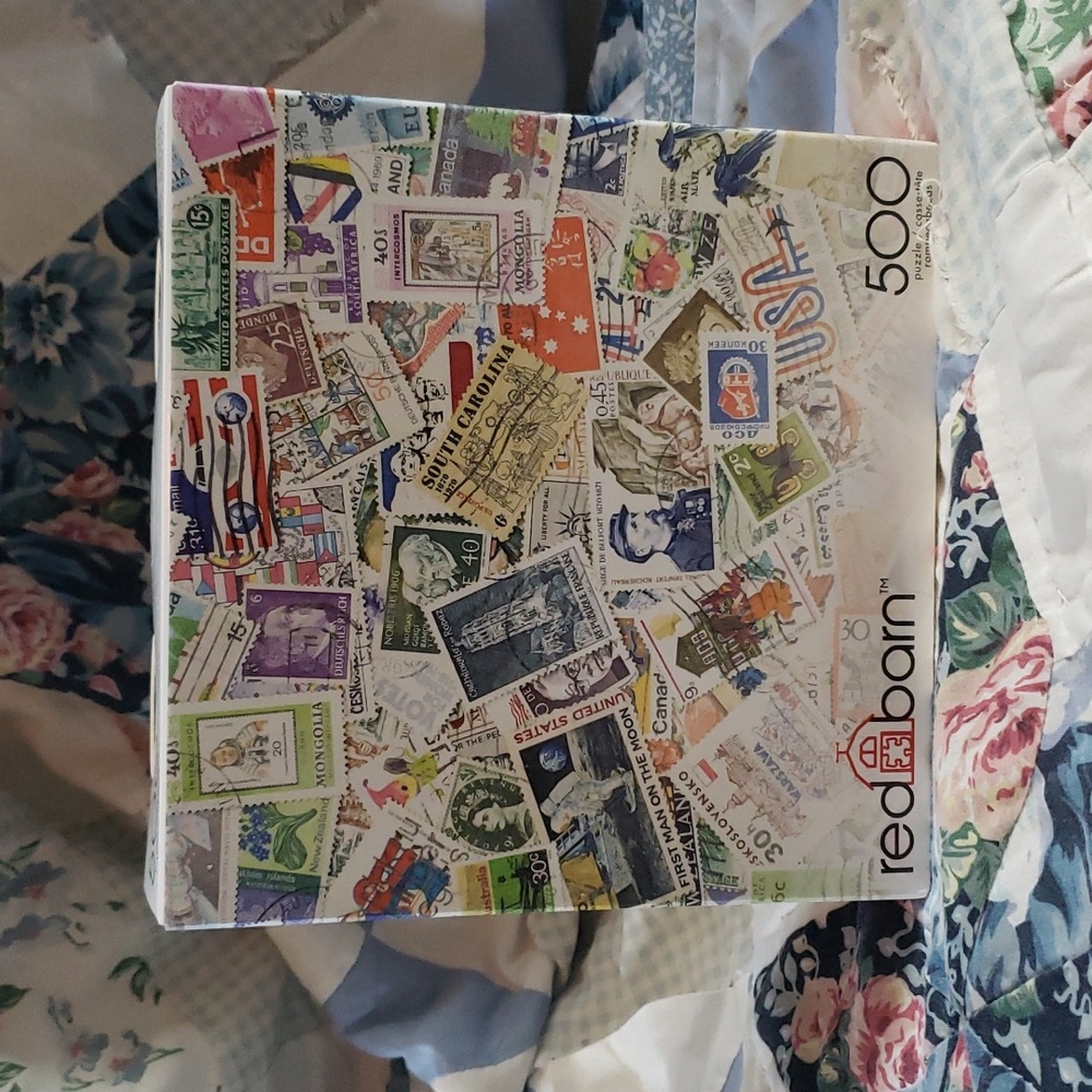 Redbarn Stamp Collage Sealed Puzzle